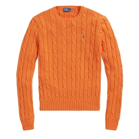 Polo Ralph Lauren Cable Sweater, Sun Orange